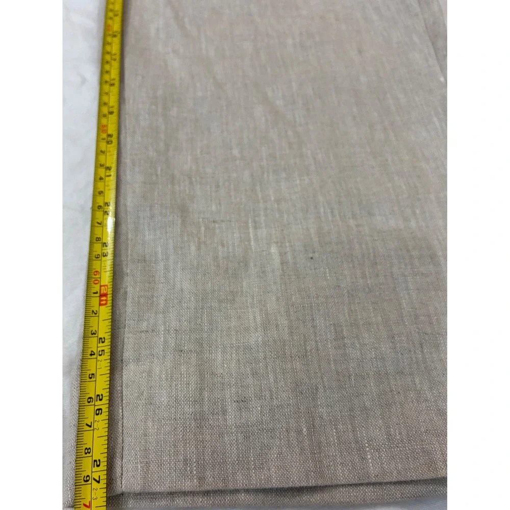 Modelcloth Linen Pants Mens XL Beige Pure Linen Flat Front Coastal Summer Casual